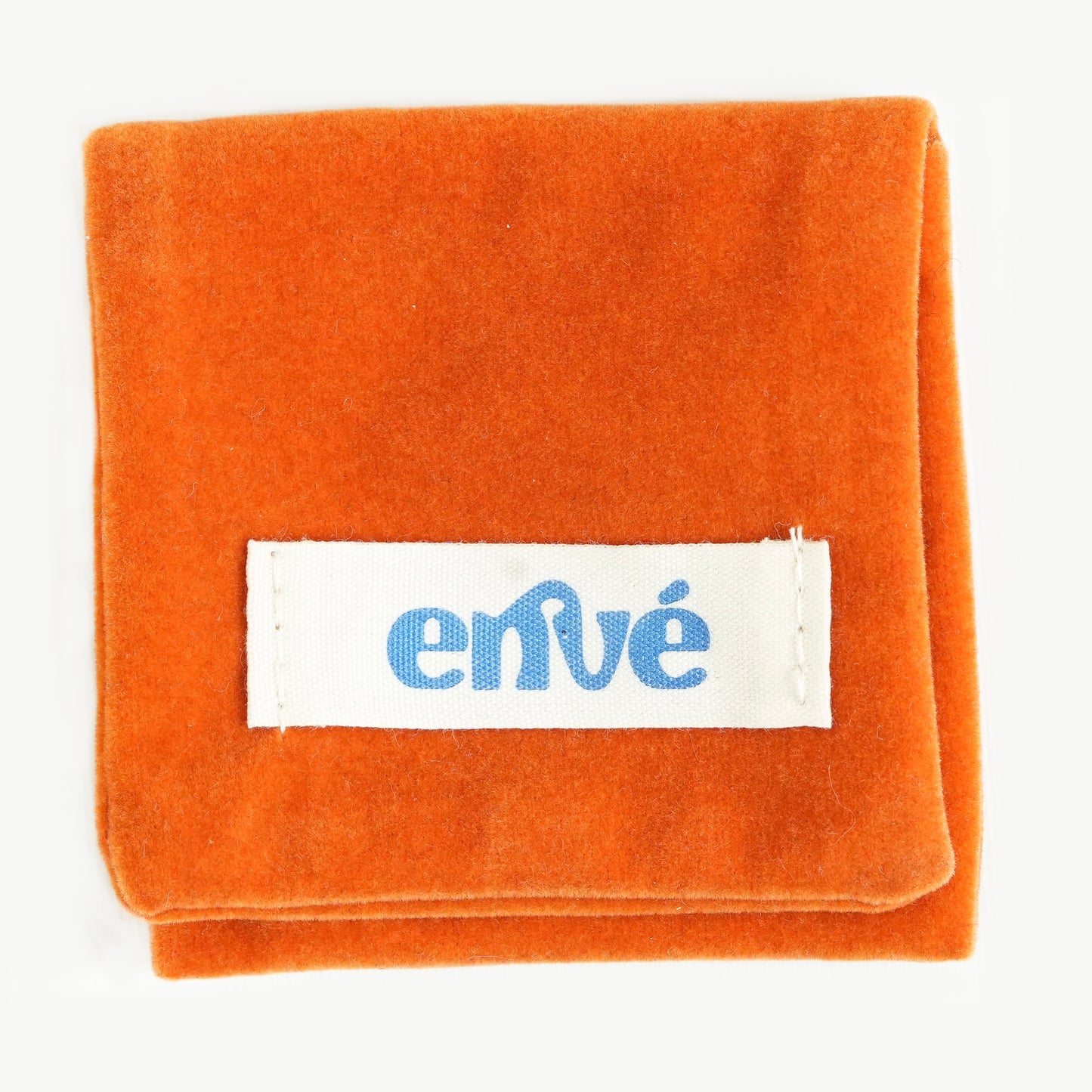 Orange velvet magnet jewelry pouch