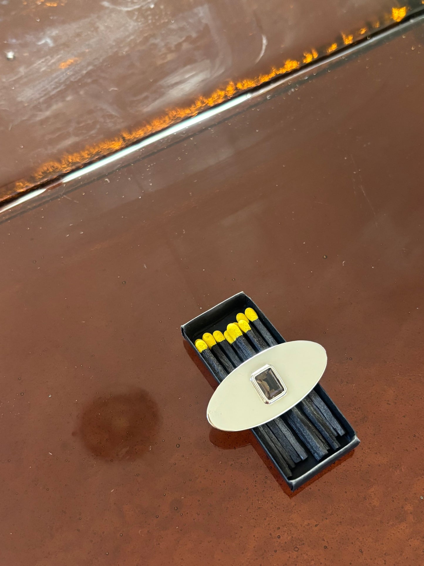 Micha silver oval earrings