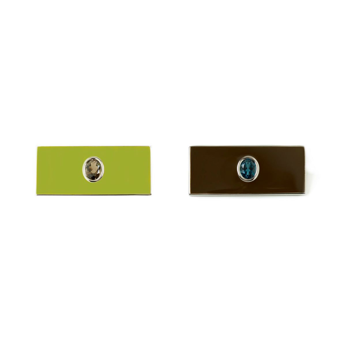 Youra pistachio + chocolate earrings